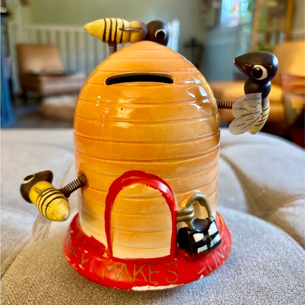 Vintage Honey Makes Money Coin Bank from Japan